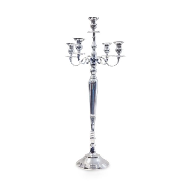 Silver 100cms Candelabra 6 Arms
