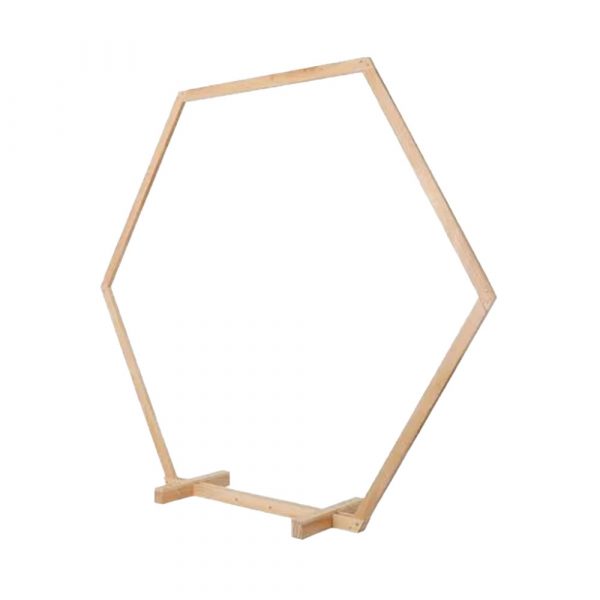 Two angled sail boards, hexagon and plinth