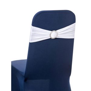 White chair band with Diamante buckle