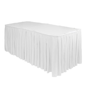 17ft Table Skirt Polyester - White