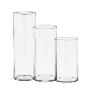 3 piece set Hurricane Vases