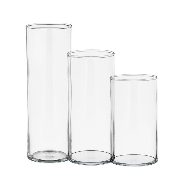 3 piece set Hurricane Vases