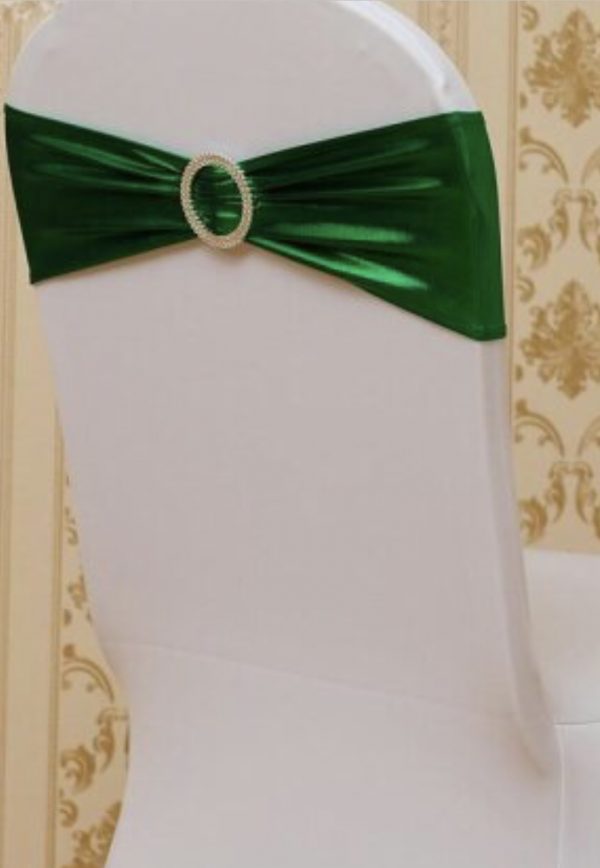 Chair Bow with Buckle - Emerald Green