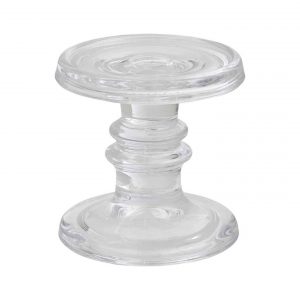 Clear Glass Pillar Candle Holder