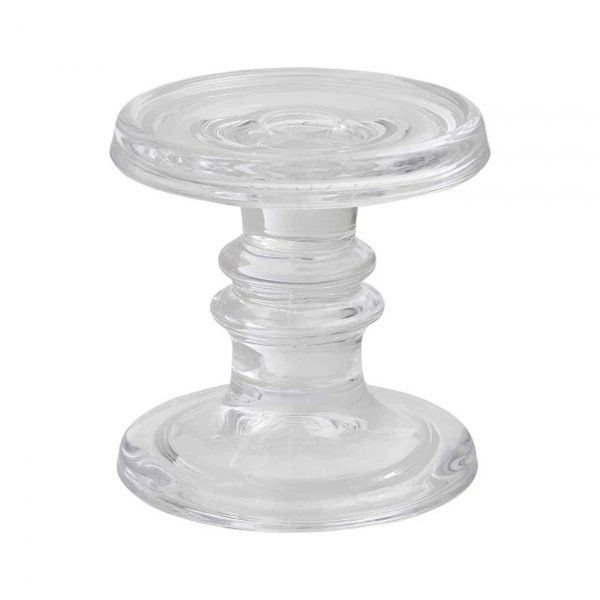 Clear Glass Pillar Candle Holder