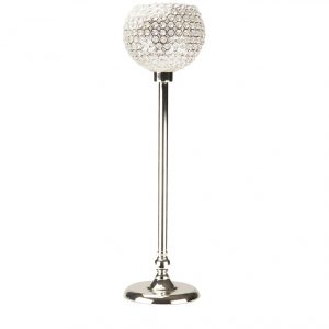 Crystal Tealight Holder 75cms - Silver
