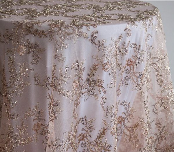 Designer Embroidered Overlay - Blush Pink