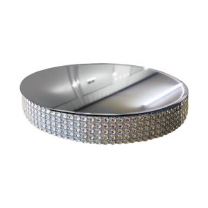 Round Diamante Mirror Display 20cm