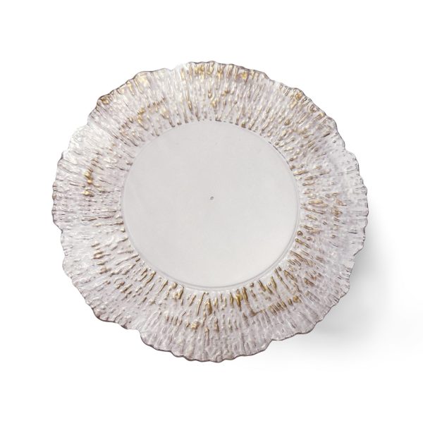 Dubai Gold Crinkle Acrylic Charger Plate