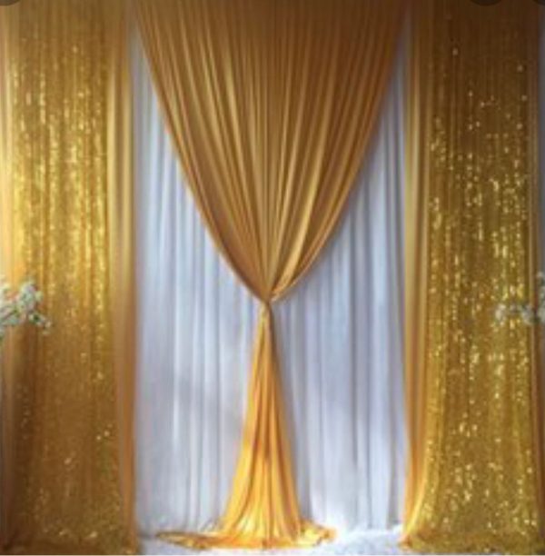 Fabric curtains with pipe and drape system - Image 2