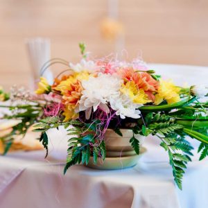 Flowers on a table