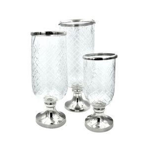 Glass and silver feet