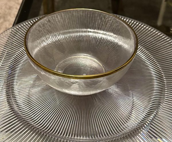 Glass Bowl with Gold Rim Set - Image 2