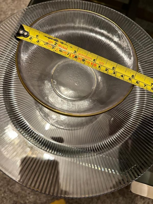 Glass Bowl with Gold Rim Set - Image 4