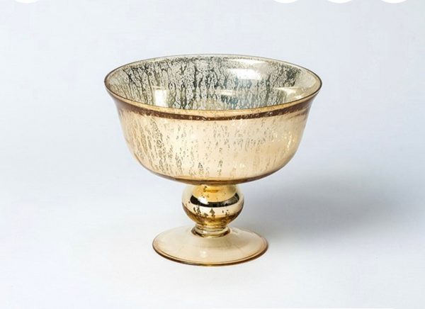 Gold mercury compote vase - Image 2