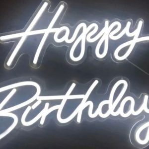 Happy birthday neon sign