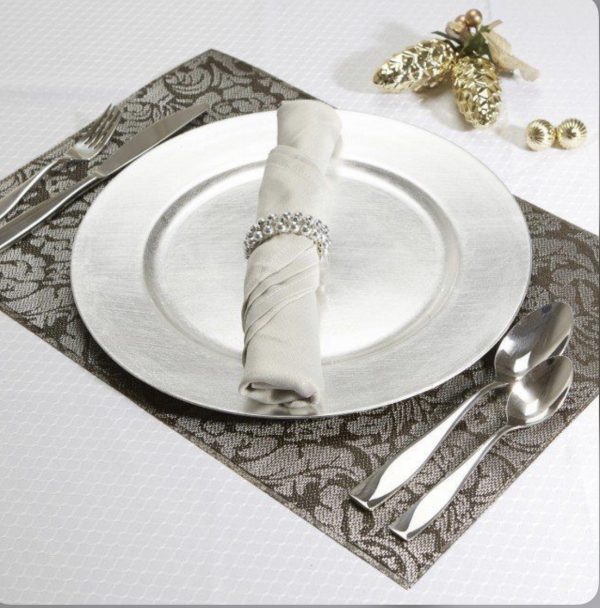 Lincoln Silver Acrylic Charger Plate - Image 2