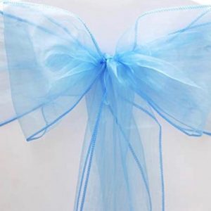 Organza Chair Sash - Baby Blue