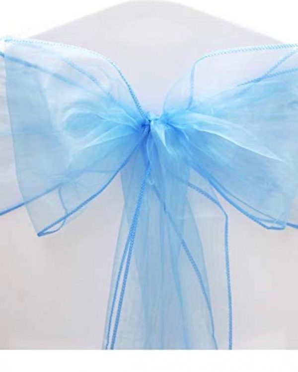 Organza Chair Sash - Baby Blue