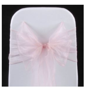 Organza Chair Sash - Baby Pink