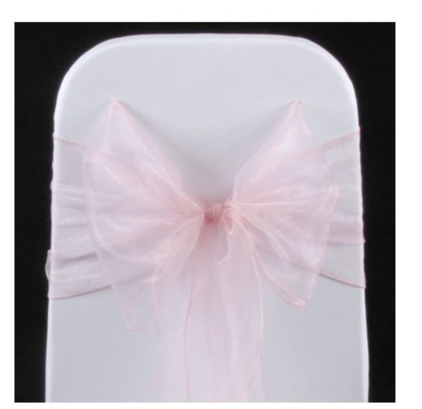 Organza Chair Sash - Baby Pink