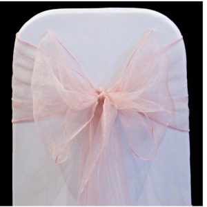 Organza Chair Sash - Blush Pink