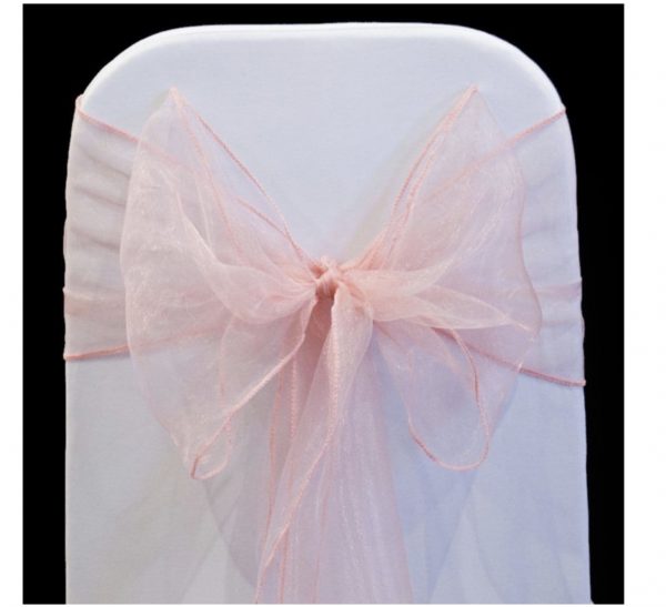 Organza Chair Sash - Blush Pink