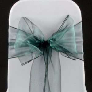 Organza Chair Sash - Emerald Green