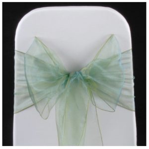 Organza Chair Sash - Heather Green