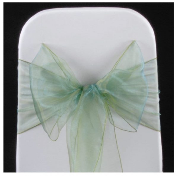 Organza Chair Sash - Heather Green