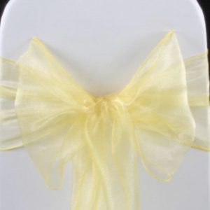 Organza Chair Sash - Lemon