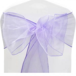 Organza Chair Sash - Lilac