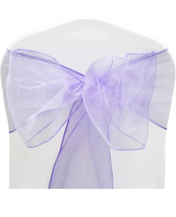 Organza Chair Sash - Lilac