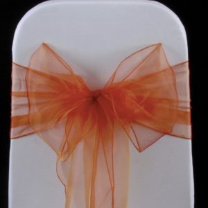 Organza Chair Sash - Burnt Orange