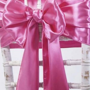 Satin Chair Sash - Cerise