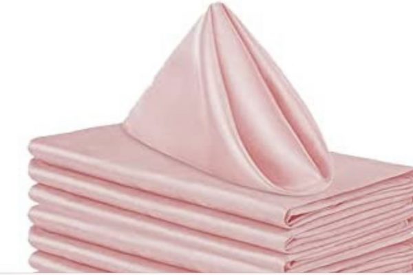Satin Napkins 12" x 12" - Blush Pink