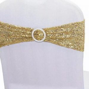 Sequence Chair Bow with Buckle - Gold