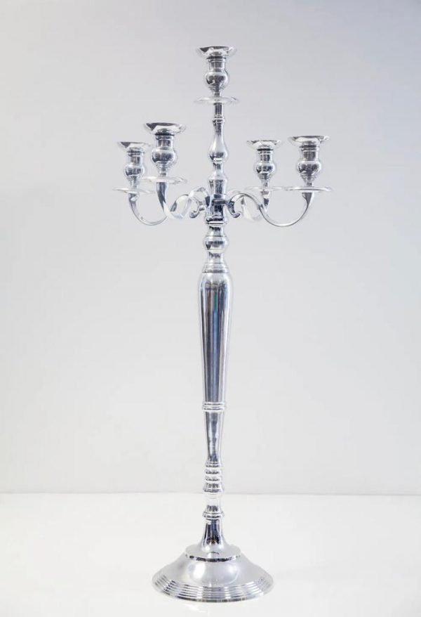 Silver 100cms Candelabra 6 Arms