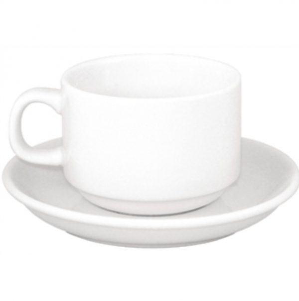 Tea / Coffee Cups and Saucers - 7oz White