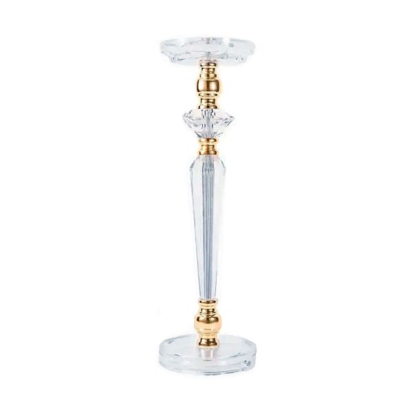 Acrylic and Gold Flower Stand