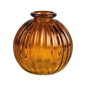 Amber Glass Bottle Vase