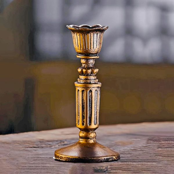 Small Antique Gold Candle Stick