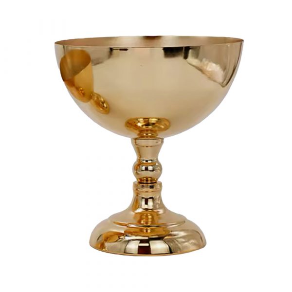 Gold Metal Compote Vase